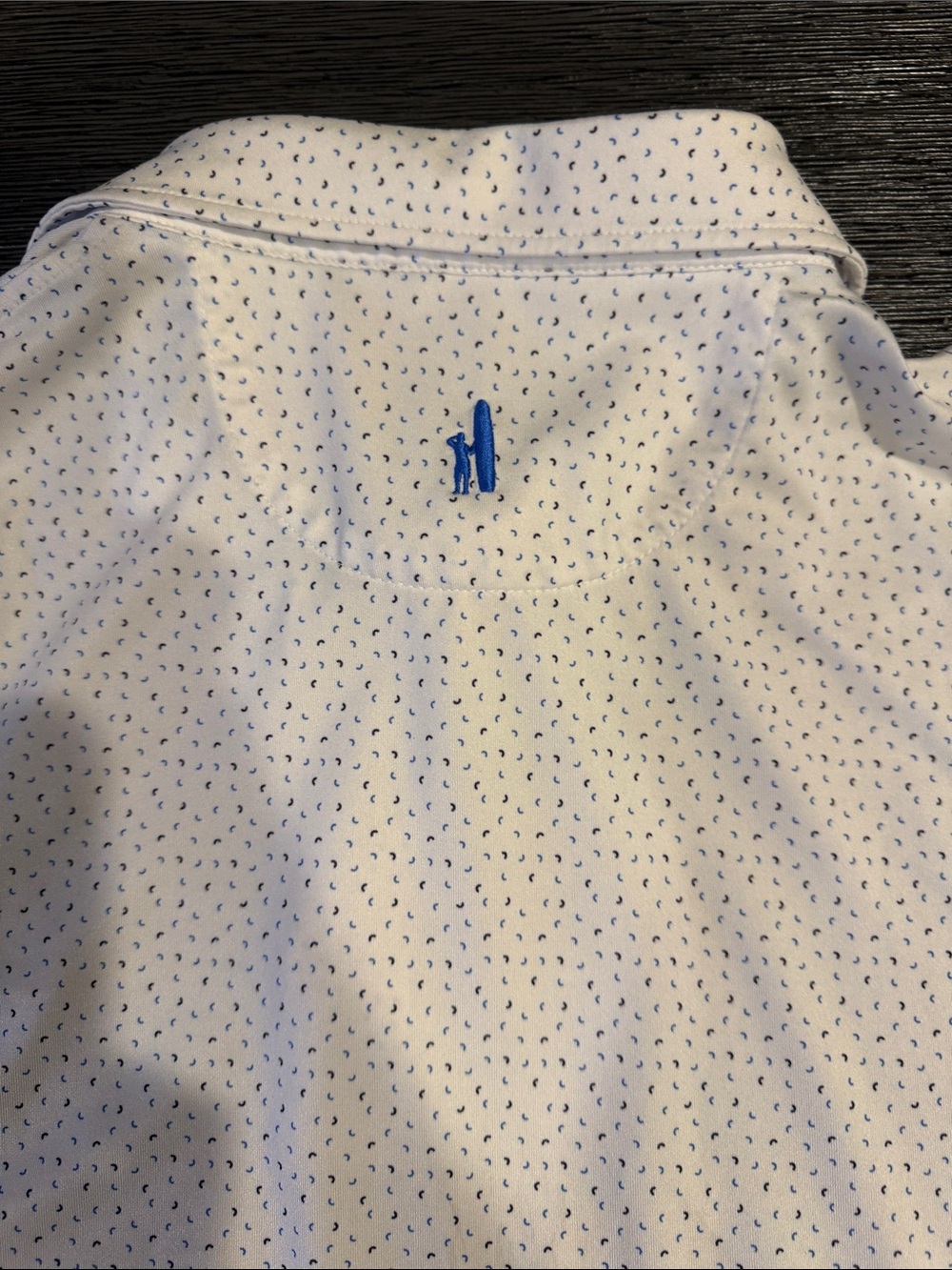 TPC Sawgrass - johnnie-O White Polo with Blue Microprint - Picture 4 of 4